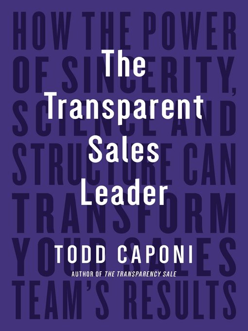 Cover image for The Transparent Sales Leader
